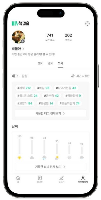 쓰기기록 확인 화면